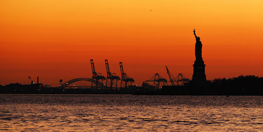 New York City Manhattan Statue of Liberty Photograph by Songquan Deng