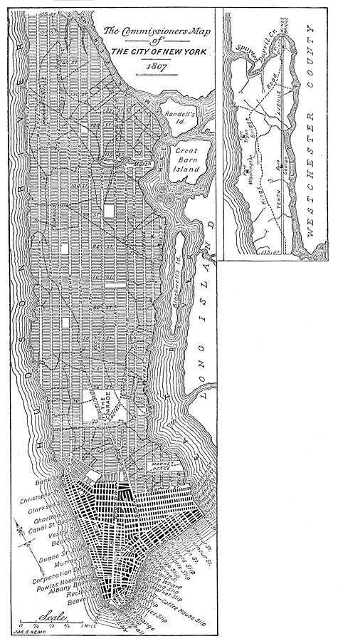 New York City Map, 1807 Photograph by Granger - Pixels