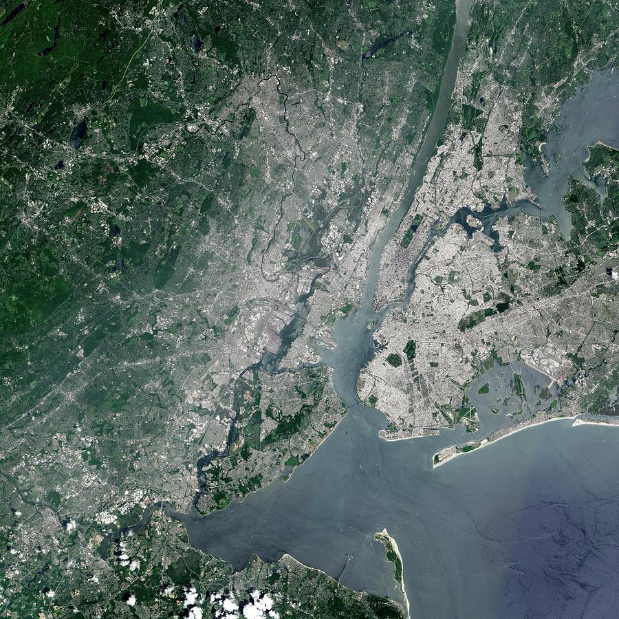 New York City Photograph by Nasa Earth Observatory/jesse Allen/science Photo Library