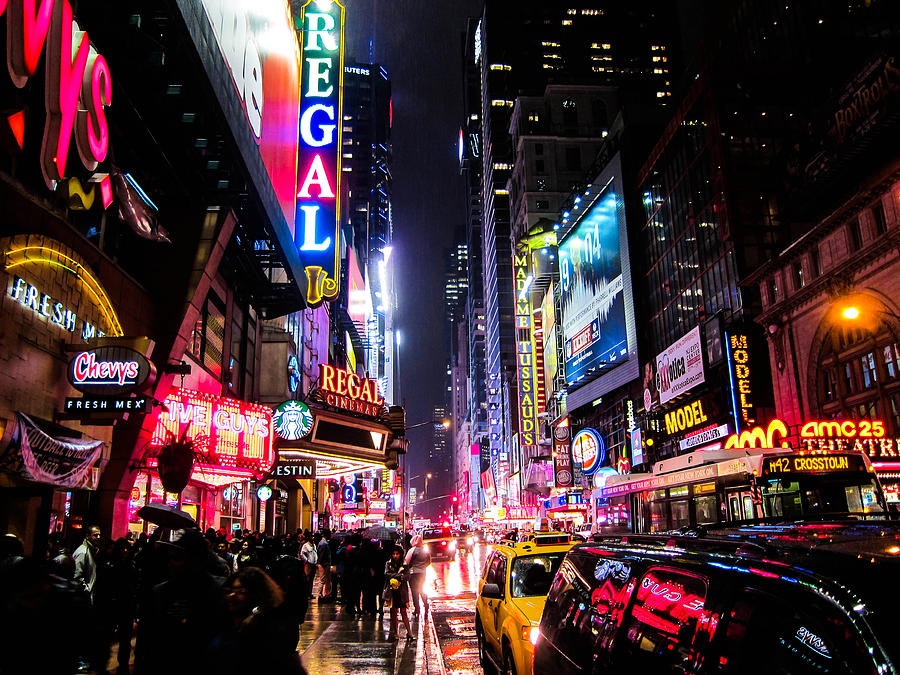 Times Square Photograph - New York City Night by Nicklas Gustafsson