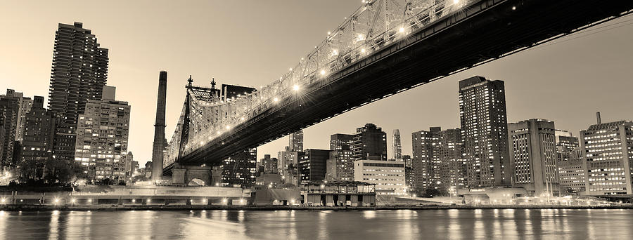 New York City night panorama Photograph by Songquan Deng