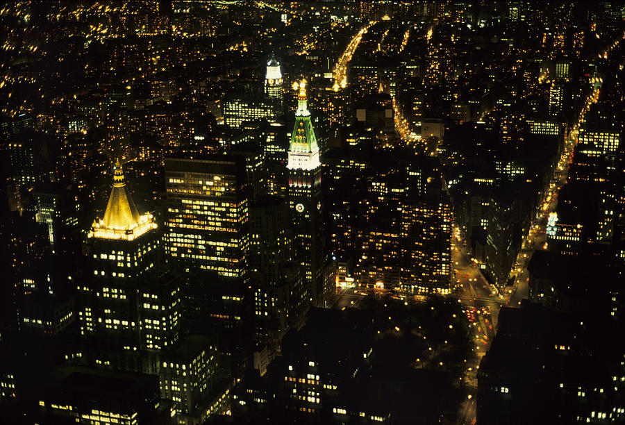 New York City Nightscape Photograph by James Oppenheim