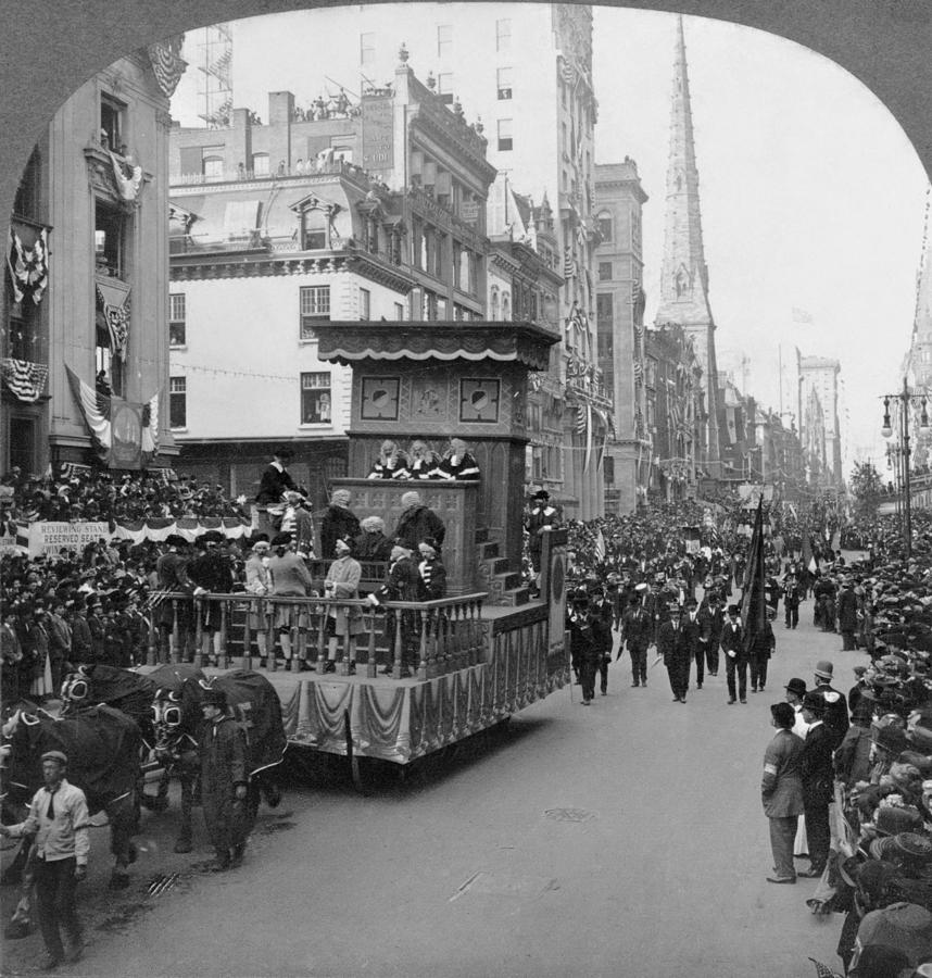 New York City Parade, C1909 Painting by Granger