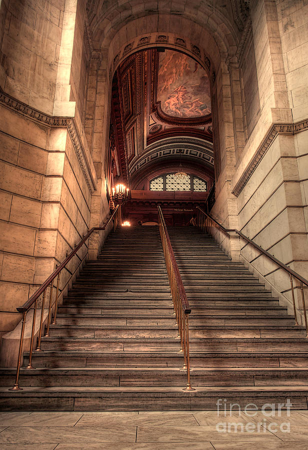 Hdr Photograph - New York City Public Library by David Bearden