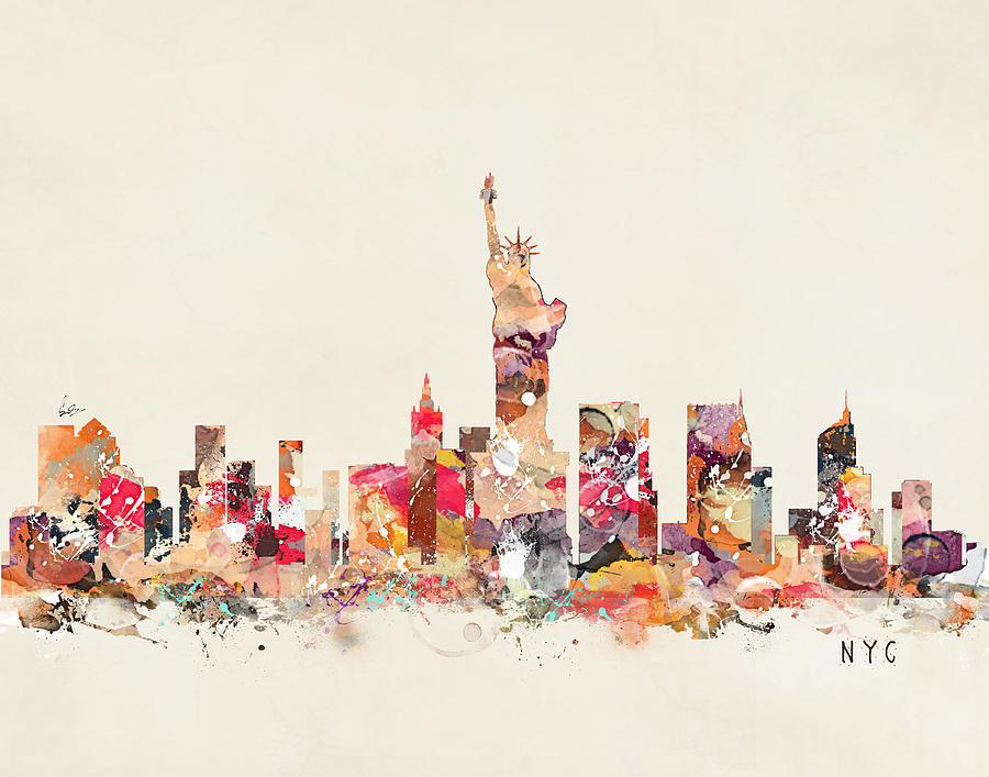 New York City Painting - New York City Sklyline by Bri Buckley