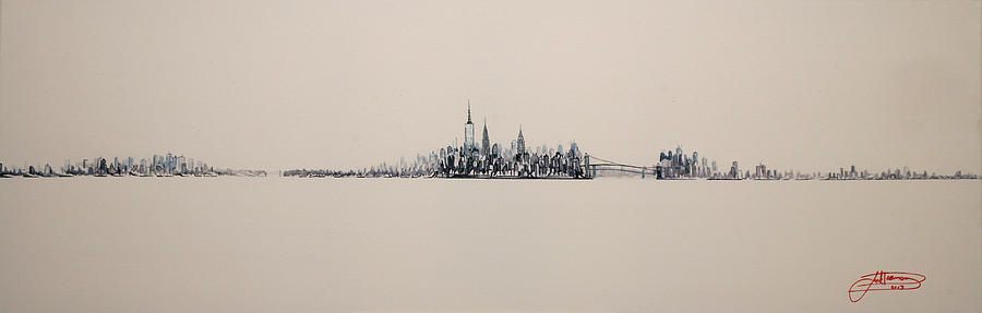 New York City Skyline. Painting by Jack Diamond