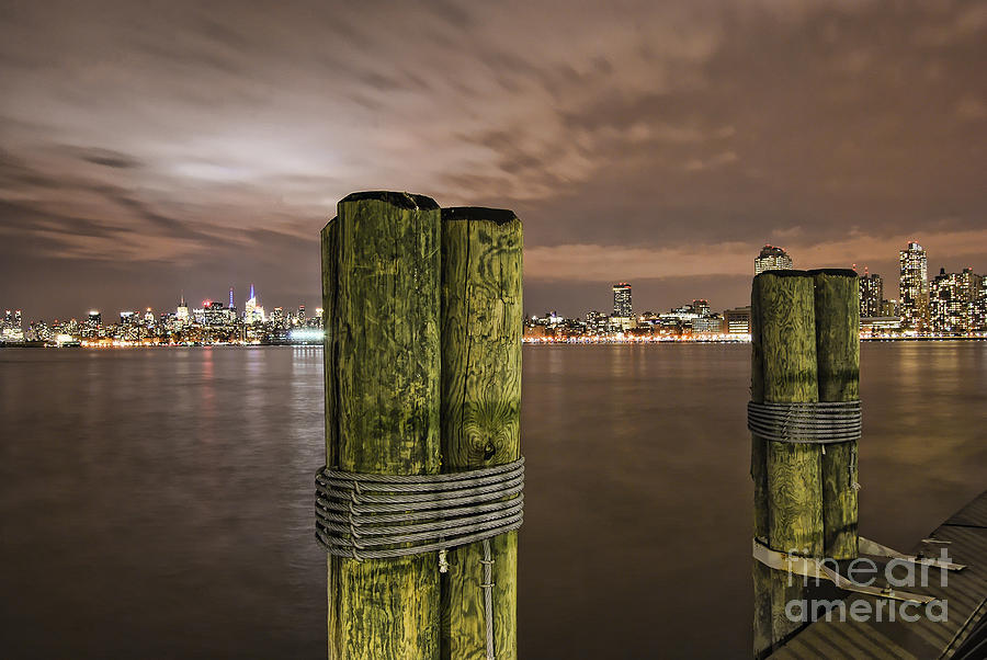 New York City Skyline from New Jersey Pier USA Photograph by Sabine Jacobs