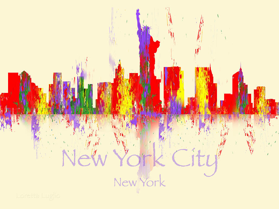 New York City Skyline I Digital Art by Loretta Luglio