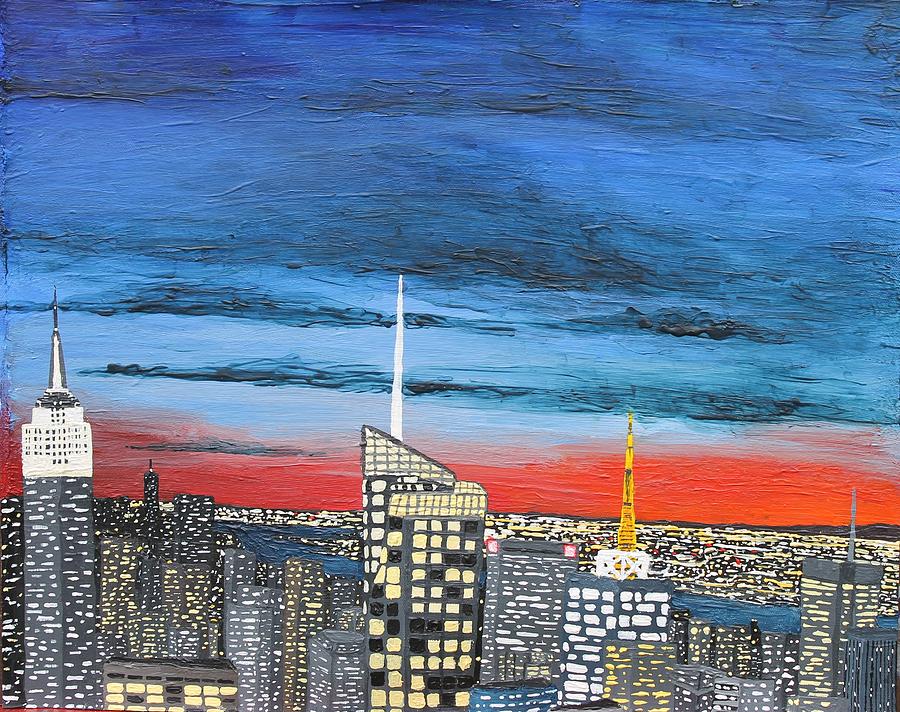 New York City Painting - New York City Skyline by Maxwell Hanson