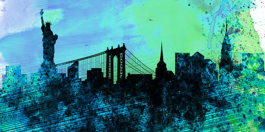New York City Painting - New York City Skyline by Naxart Studio