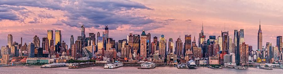 Empire State Building Photograph - New York City Skyline pano by Kirit Prajapati