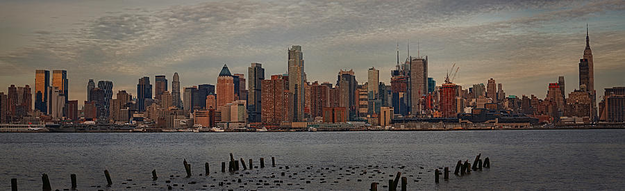 New York City Skyline Panoramic Photograph by Susan Candelario