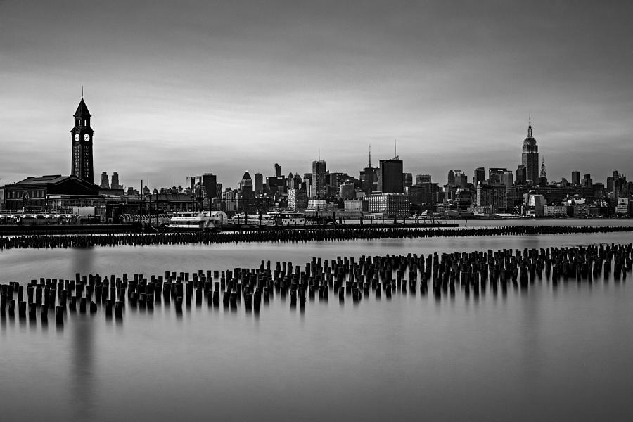 Easter Photograph - New York City Skyline Stillness BW by Susan Candelario