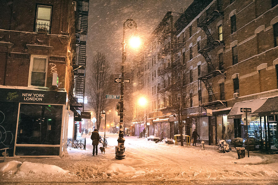 New York City - Snow - Lower East Side Photograph by Vivienne Gucwa