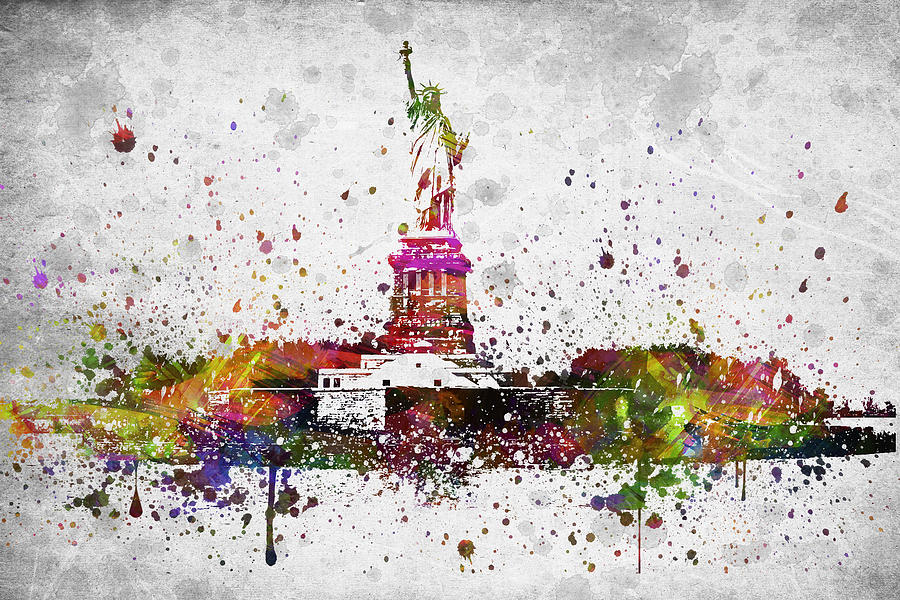 Statue Of Liberty Digital Art - New York City Statue of Liberty by Aged Pixel