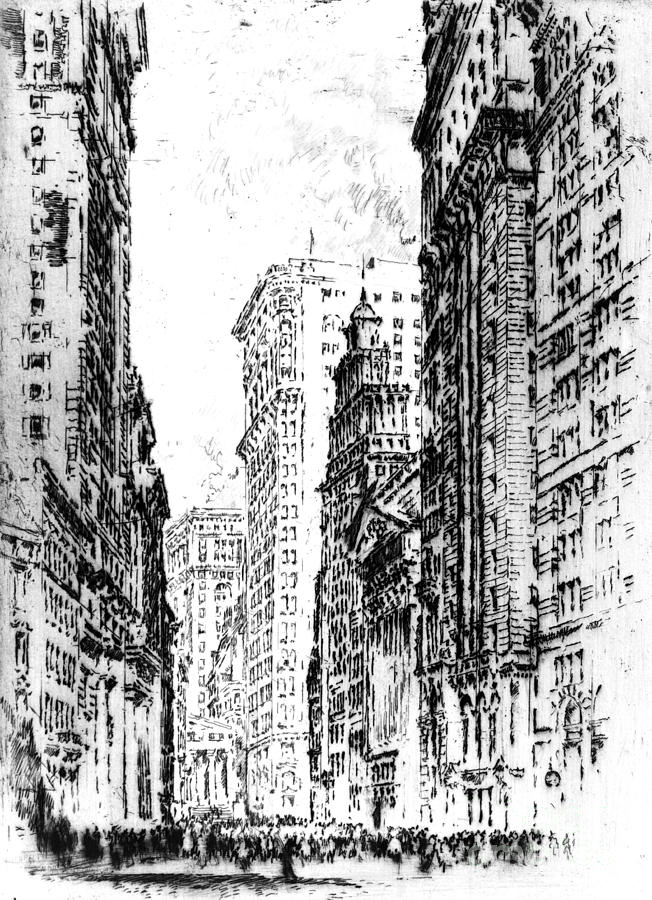 Skyscraper Photograph - New York City Stock Exchange 1904 by Padre Art