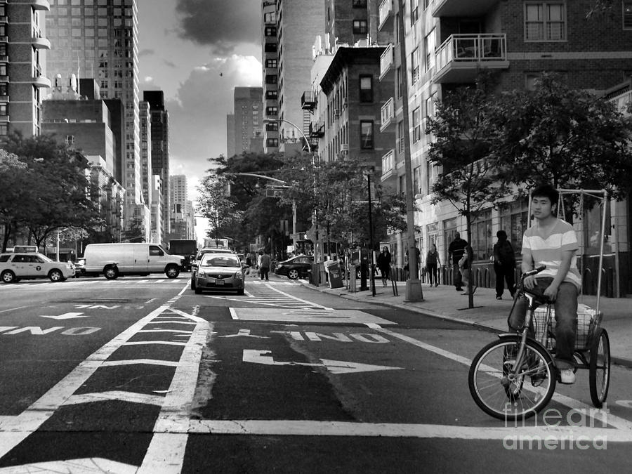 New York City Street Scene - Upper East Side with Trike Photograph by Miriam Danar