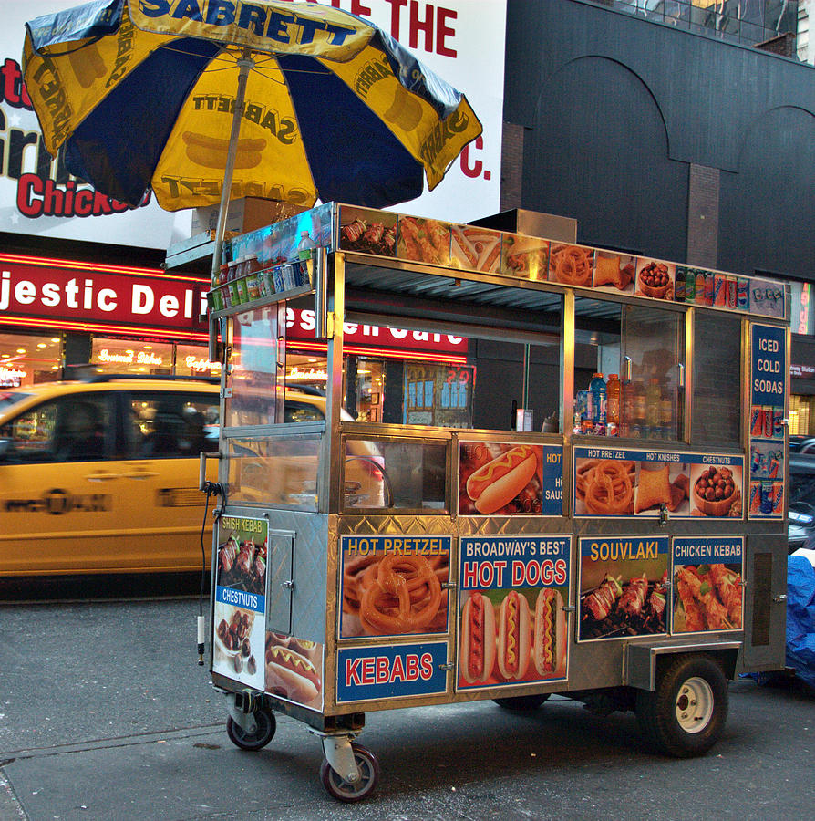 New York City Street Vendor Cart Photograph