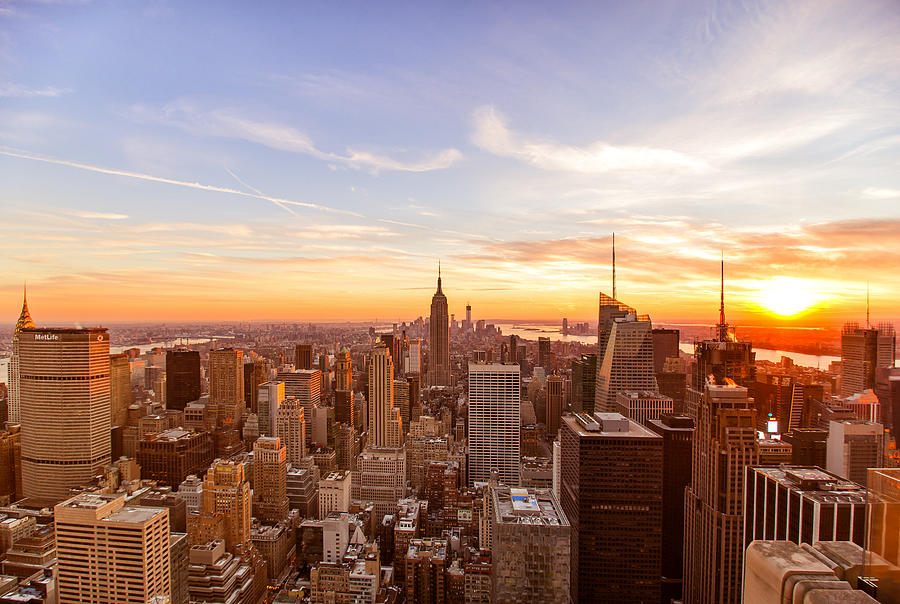 New York Skyline Sunset