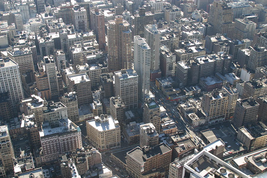 Architecture Photograph - New York City - View From Empire State Building - 121226 by DC Photographer