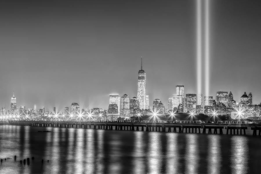New York City Will Never Forget BW Photograph by Susan Candelario