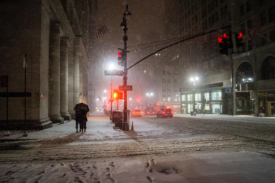 New York City Photograph - New York City Winter - Romance in the Snow by Vivienne Gucwa