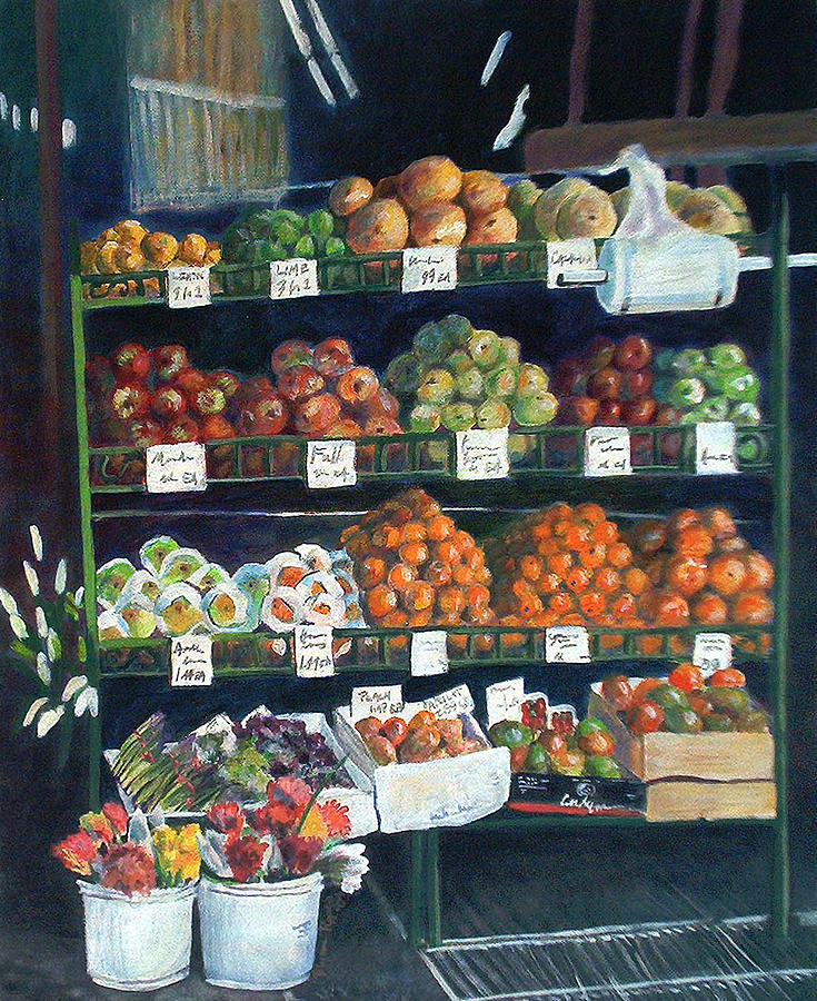 Flower Painting - New York Curb Market by Blynn Pippen