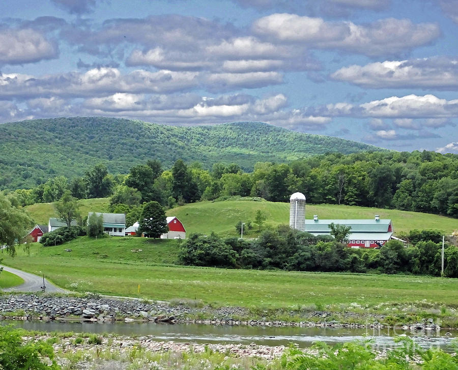 New York Farm Catskill Mountain Foothills Photograph