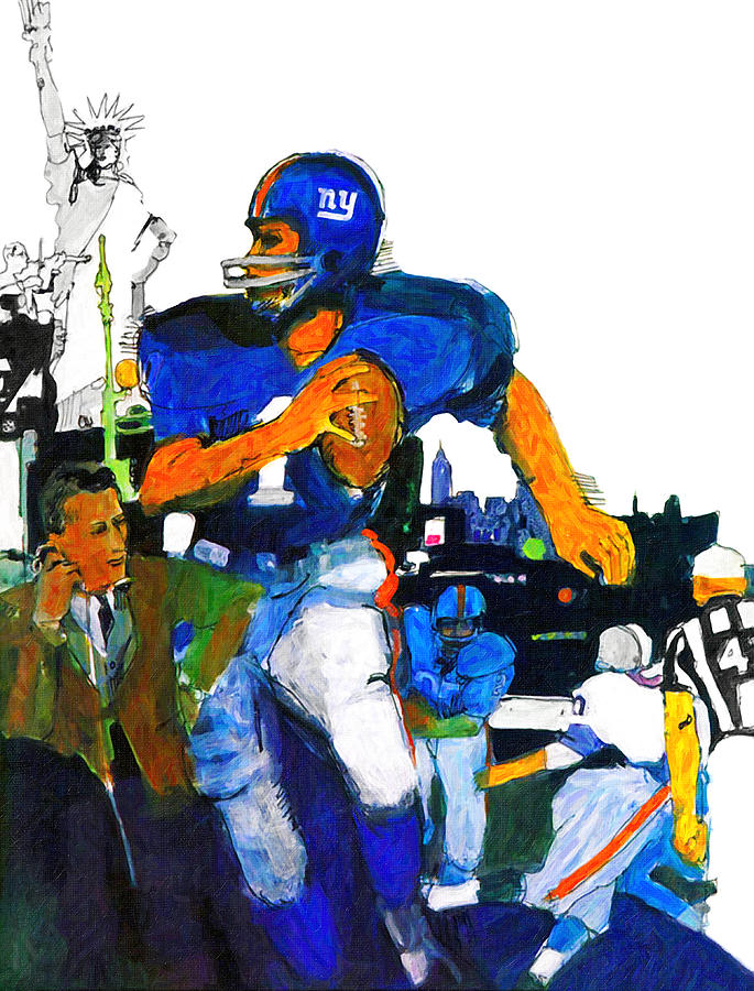 Vintage NY Football Giants Helmet Art