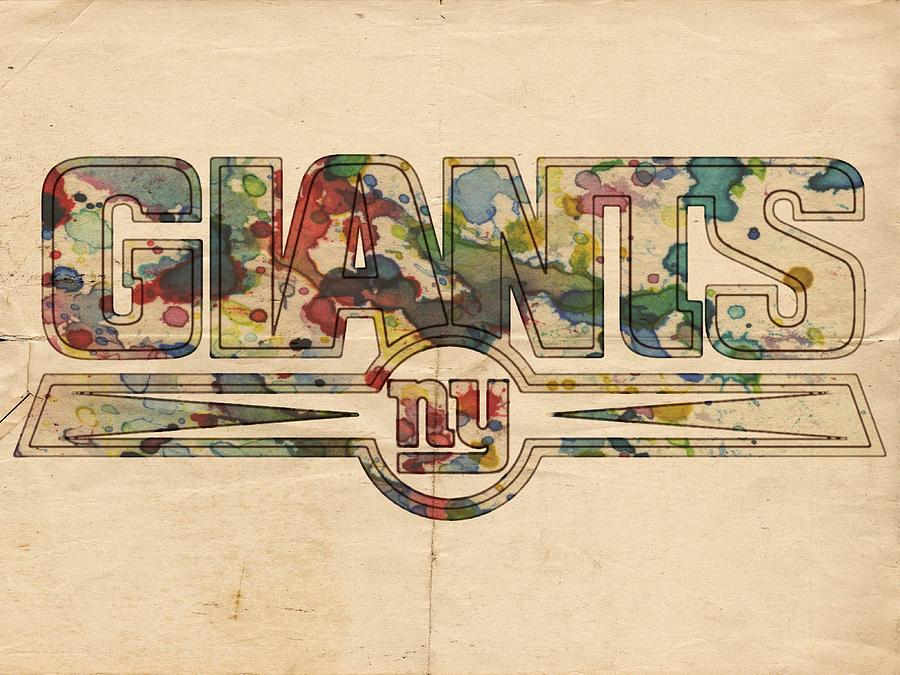 New York Giants Logo Vintage Painting by Florian Rodarte - Pixels