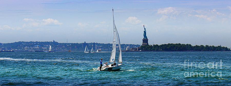 New York Harbor Photograph by Lilliana Mendez
