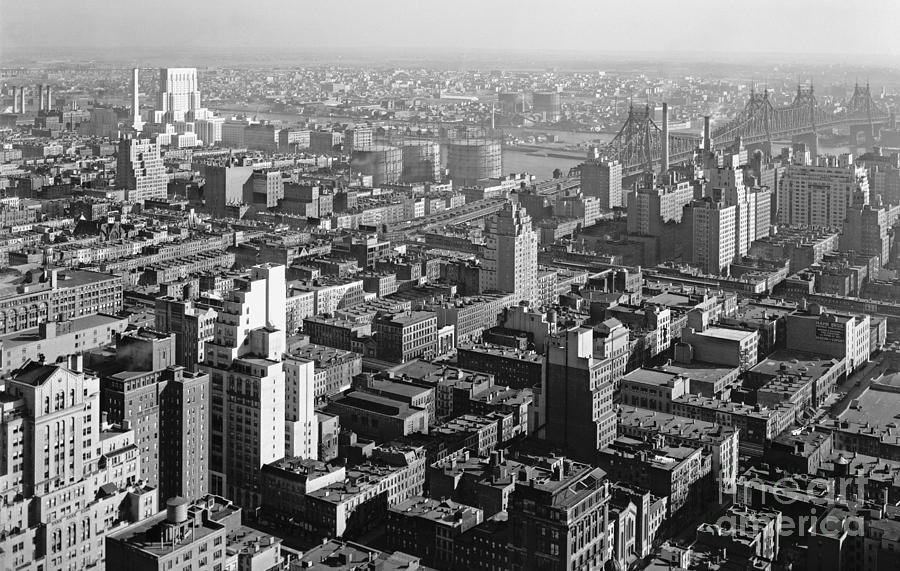 Architecture Photograph - New York Hospital and Queens 1933 by Padre Art