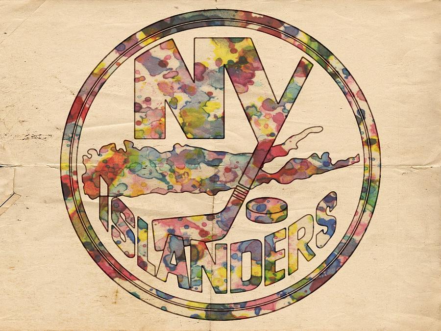 New York Islanders Hockey Poster Painting by Florian Rodarte