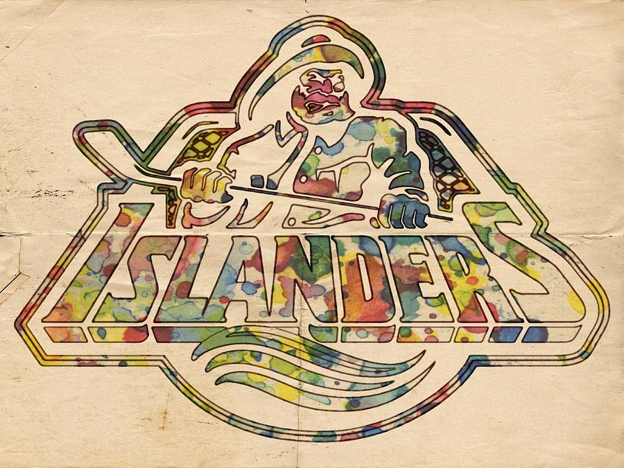 New York Islanders Retro Poster Painting by Florian Rodarte