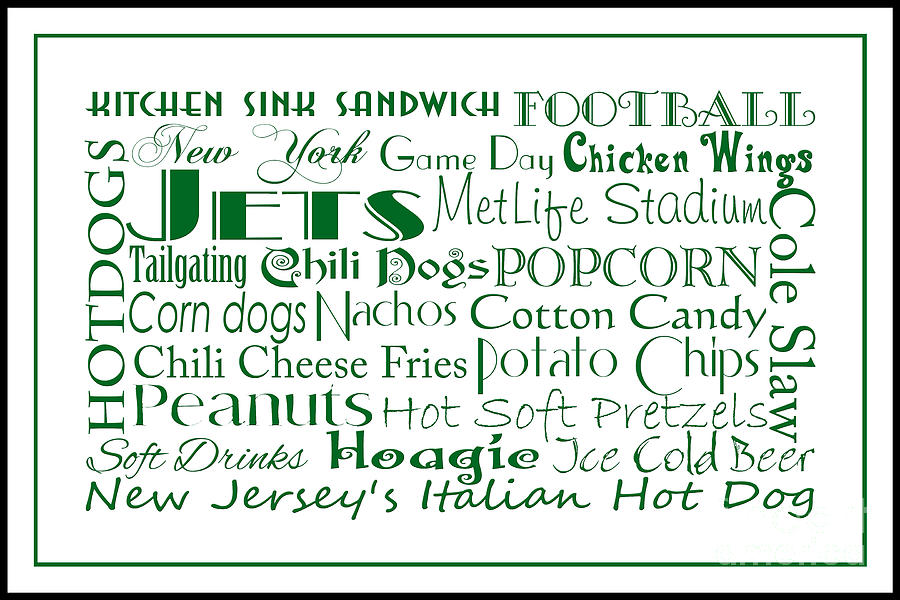 New York Jets Game Day Food 3 Digital Art by Andee Design