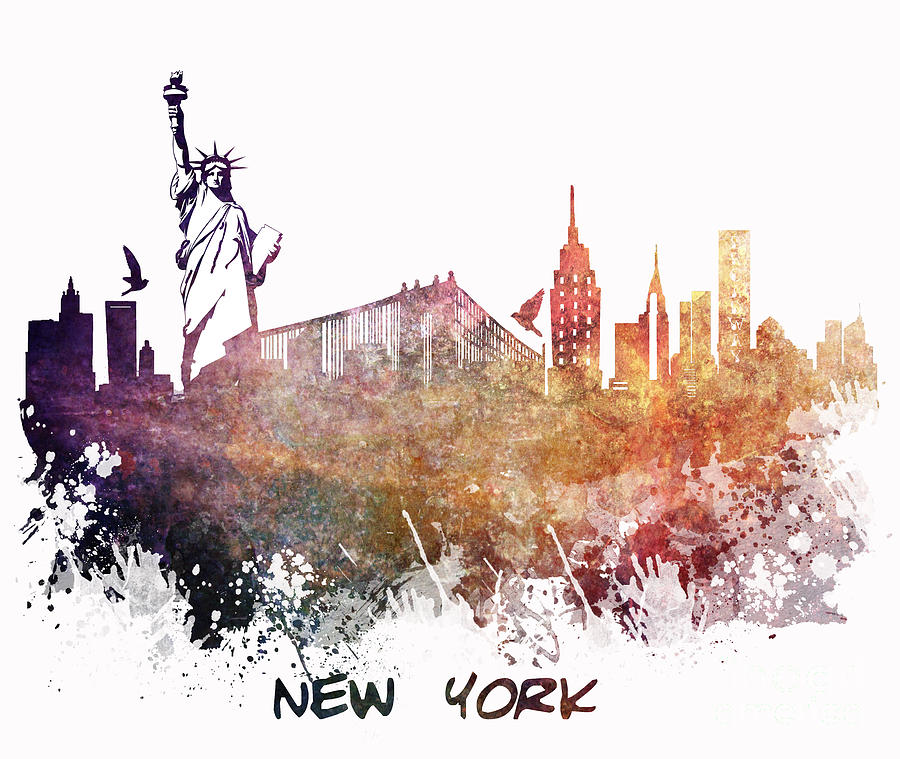 New York Digital Art by Justyna Jaszke JBJart