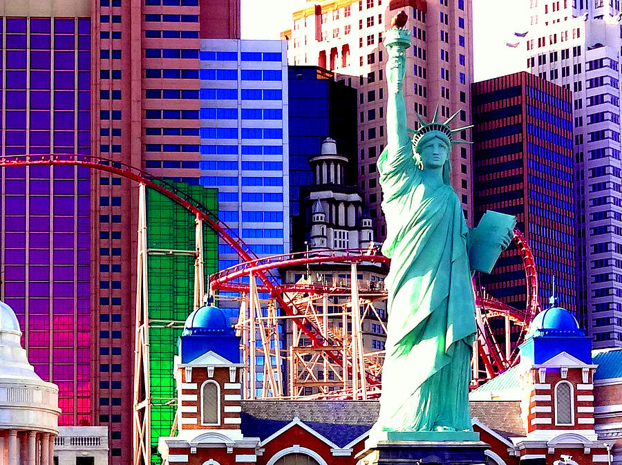 New York Las Vegas Style Photograph by Donna Spadola