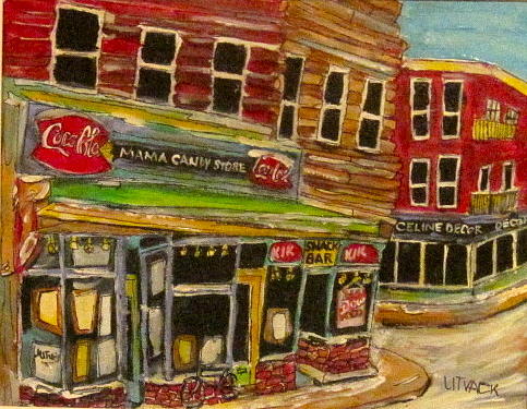 New York Mama Candy Store Painting by Michael Litvack
