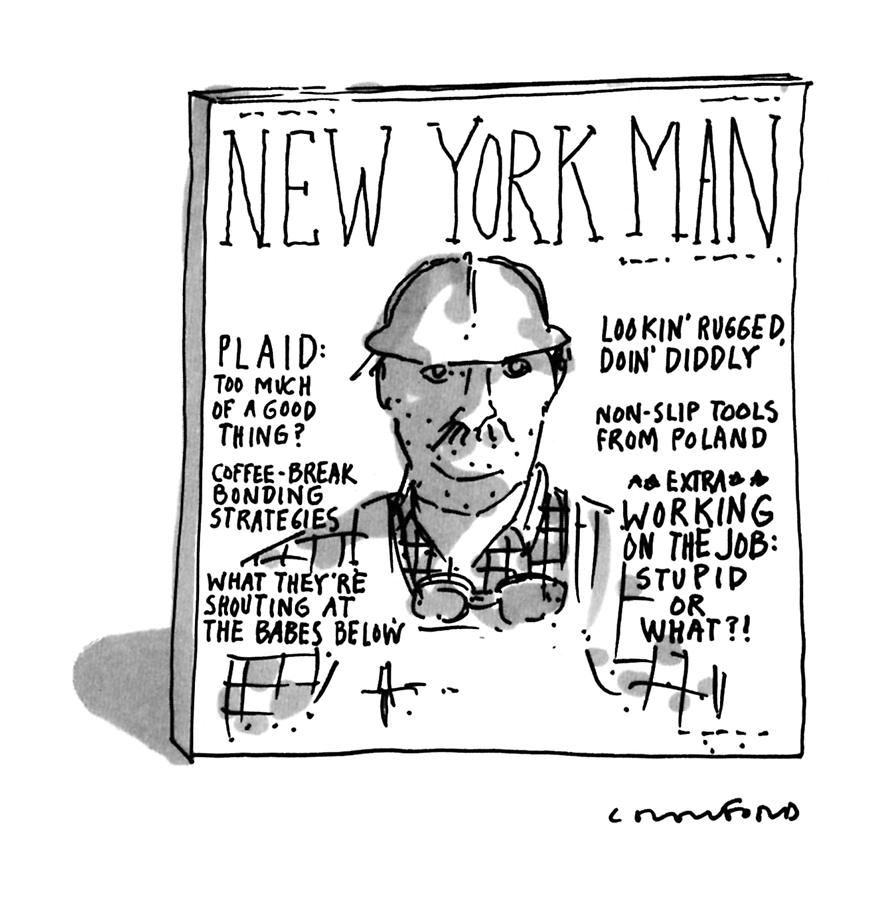 New York Man Drawing by Michael Crawford