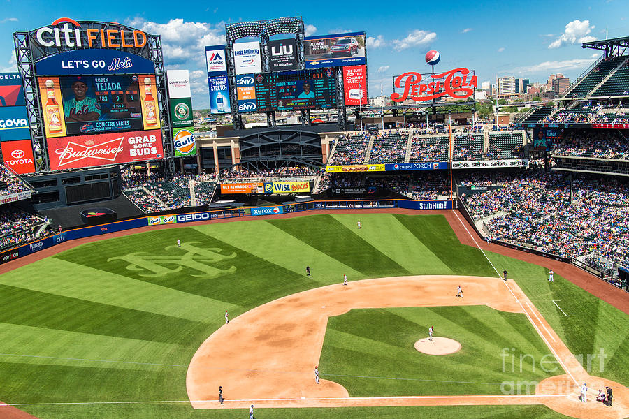 Citi Field Baseball Stadium Print, New York Mets Baseball