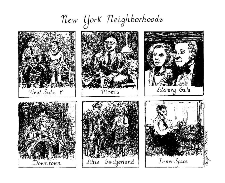 New York Neighborhoods Drawing by Huguette Marte