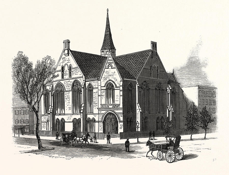 New York New First Baptist Church On Pierrepont Street Drawing By 