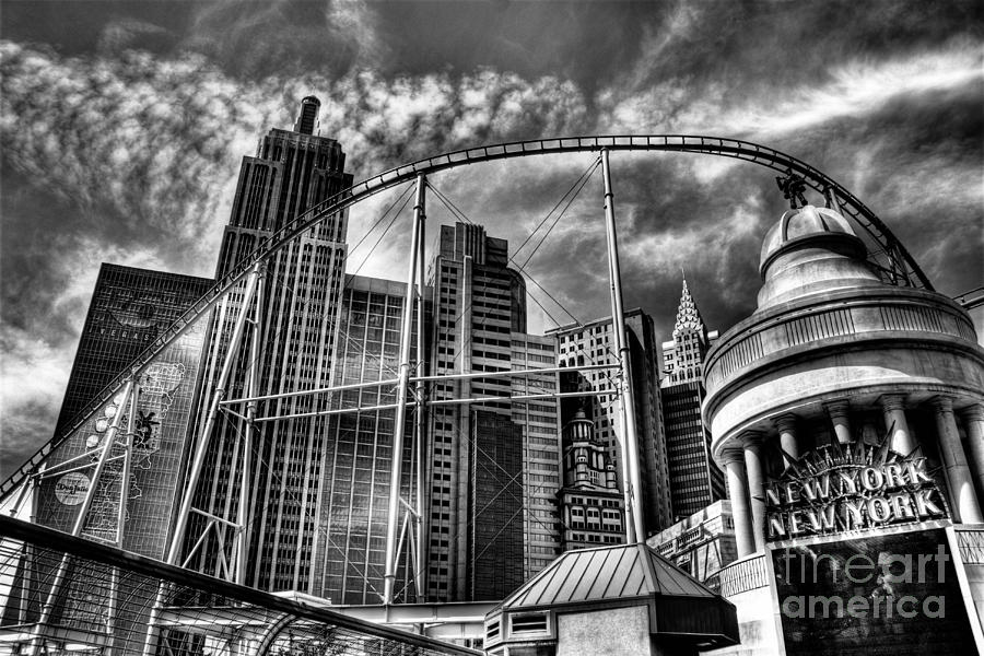 Black And White Photograph - New York New York Las Vegas by Amy Cicconi