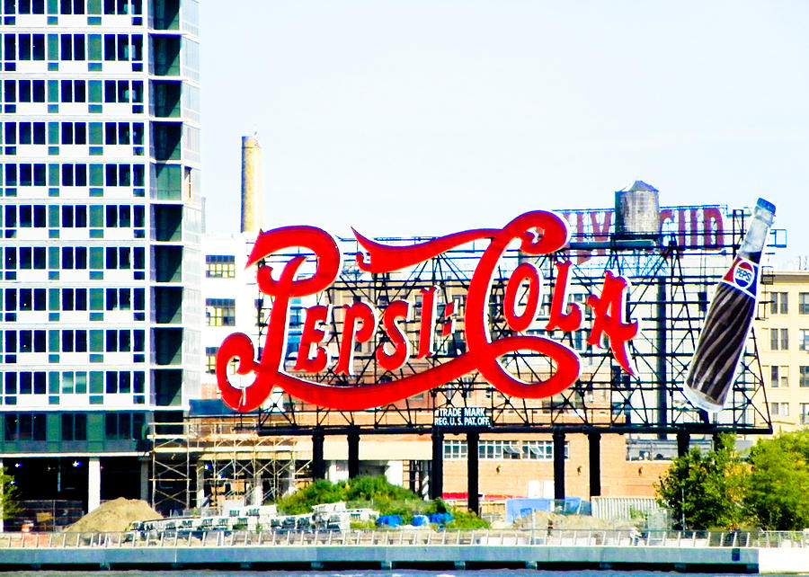 Sign Photograph - New York Pepsi Sign by Jon Woodhams