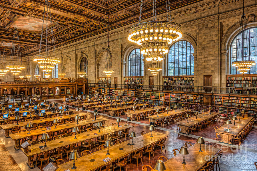 New York Public Library Main Reading Room IX Photograph by Clarence Holmes