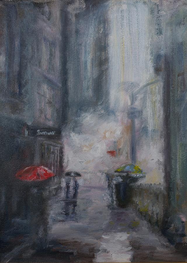 New York Rain Painting by Edward White