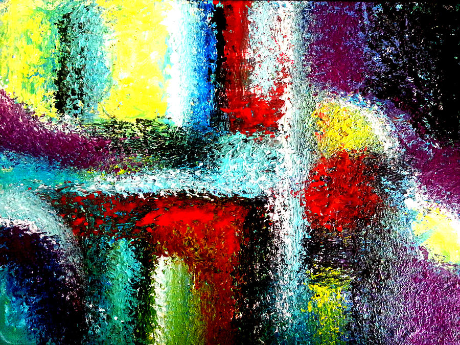 Abstract Pastel - New York Rain by Nikki Dalton