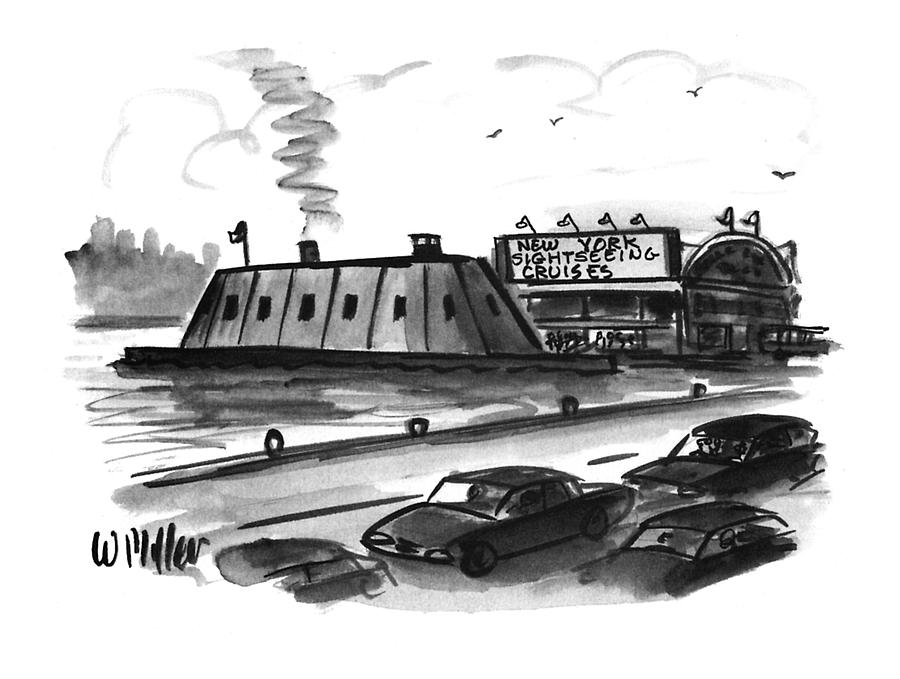 New York Sightseeing Cruises Drawing by Warren Miller