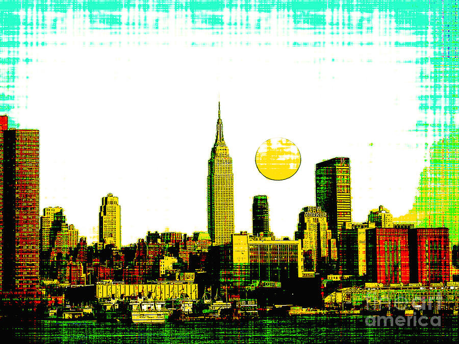 New York Skyline  Mixed Media by Celestial Images