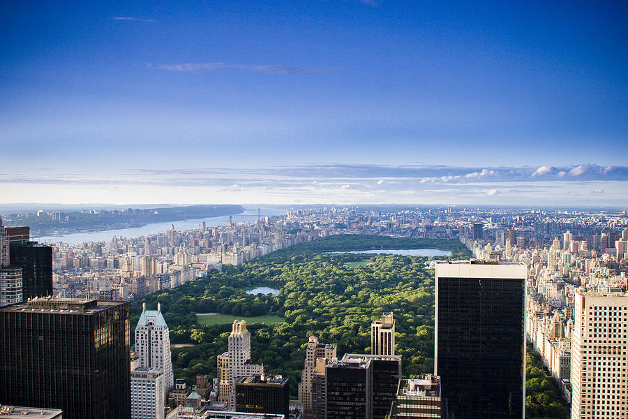 New York Skyline Aerial at Day Photograph by Adamkaz